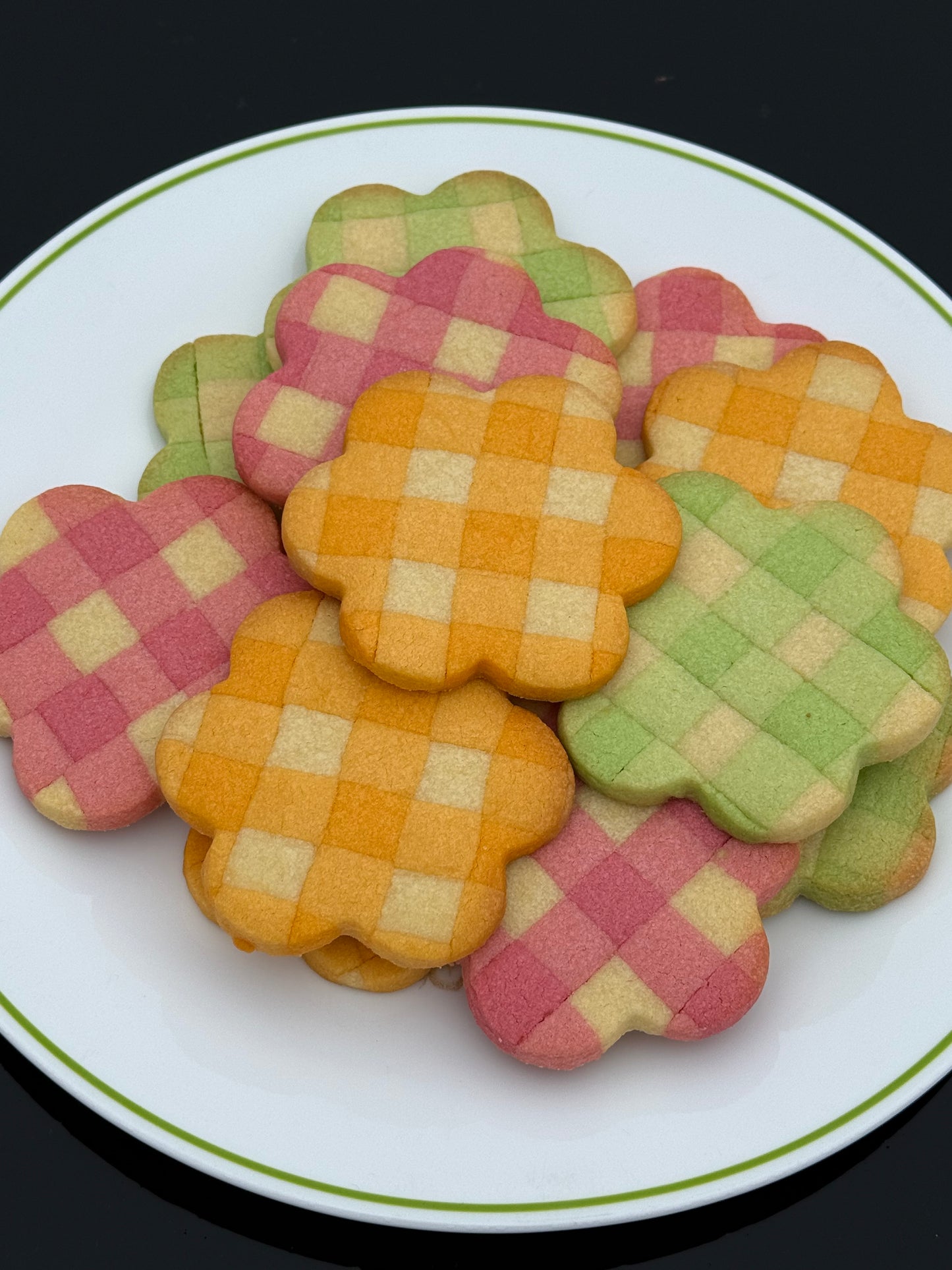 Gingham Shortbread Cookie
